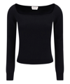 Alexander Mcqueen Square-neck Knit Top In Black
