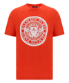 Balmain Coin Cotton T-shirt In Red
