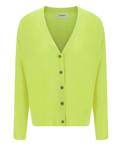 Lisa Yang Knitwear In Neon Citrus