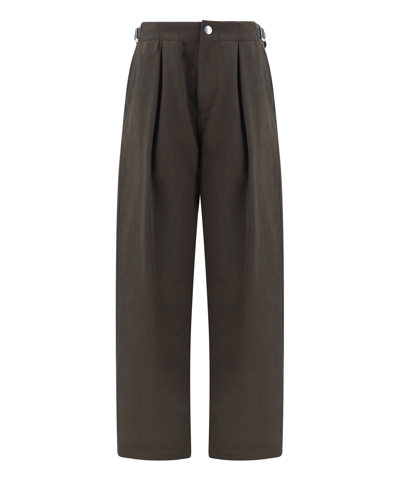 Burberry Straight-leg Cotton Trousers In Brown
