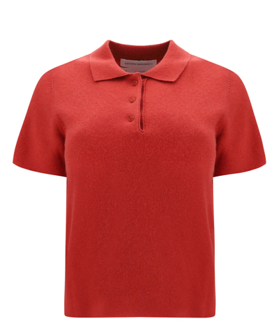 Extreme Cashmere Salamander Polo Shirt In Red