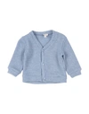Lalalù Newborn Girl Cardigan Light Blue Size 3 Viscose, Polyester, Polyamide In Blue