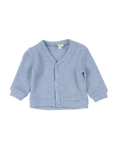 Lalalù Babies'  Newborn Girl Cardigan Light Blue Size 3 Viscose, Polyester, Polyamide