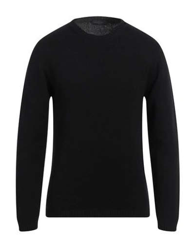 Daniele Fiesoli Man Sweater Black Size M Merino Wool, Cashmere In Black