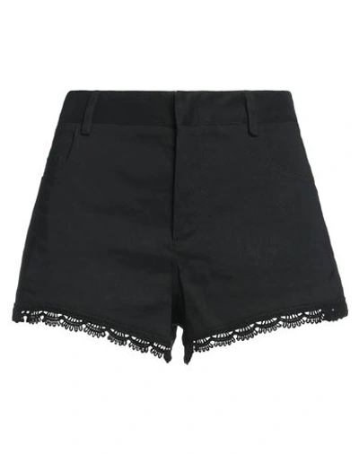 Pinko Uniqueness Woman Shorts & Bermuda Shorts Black Size 8 Linen, Viscose, Elastane