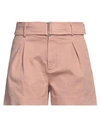 N°21 Woman Shorts & Bermuda Shorts Pastel Pink Size 4 Cotton, Elastane