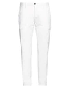 Pt Torino Cotton Pant With Waist Belt Loops In White