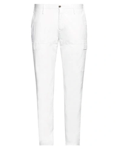 Pt Torino Man Pants White Size 36 Cotton, Elastane