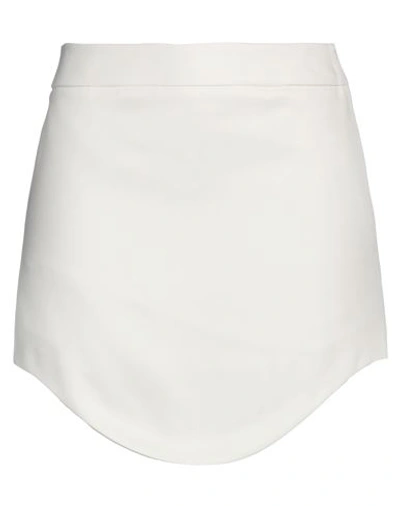 Casablanca Woman Mini Skirt Ivory Size 6 Virgin Wool In White