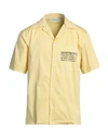 Department Five Department 5 Man Shirt Yellow Size 15 ¾ Cotton, Elastane In Yellow