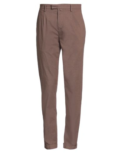 Brooksfield Man Pants Brown Size 32 Cotton, Polyester, Elastane