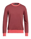 Drumohr Man Sweater Tomato Red Size 38 Cotton