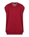 Drumohr Man Sweater Red Size 38 Merino Wool