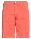 Jacob Cohёn Man Shorts & Bermuda Shorts Coral Size 33 Cotton, Elastane In Red