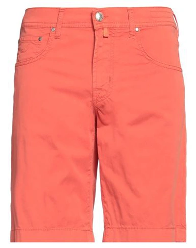 Jacob Cohёn Man Shorts & Bermuda Shorts Coral Size 33 Cotton, Elastane In Red