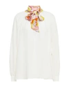 Emilio Pucci Woman Top Ivory Size 0 Silk In White