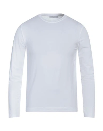 Cruciani Man T-shirt White Size 50 Cotton, Elastane