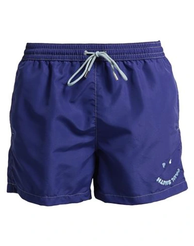 Paul Smith Man Swim Trunks Purple Size Xl Recycled Polyester