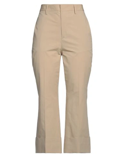 Dsquared2 Woman Pants Beige Size 4 Cotton, Elastane In Beige