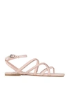 Vic Matie Vic Matiē Woman Thong Sandal Pink Size 8 Soft Leather In Pink