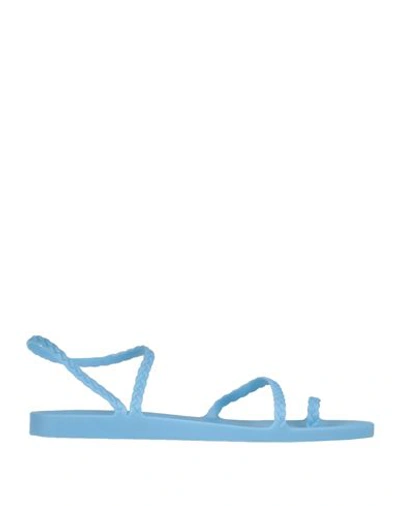 Ancient Greek Sandals Woman Thong Sandal Sky Blue Size 11 Rubber