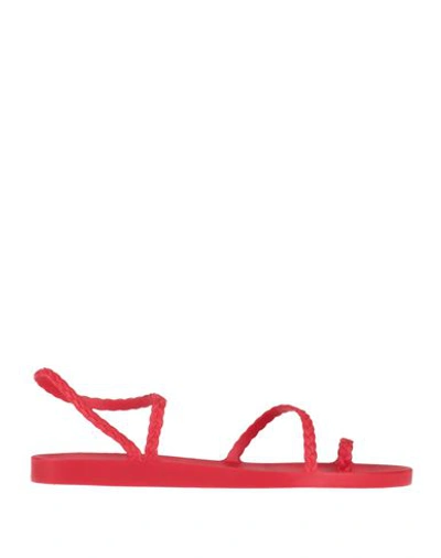 Ancient Greek Sandals Woman Thong Sandal Red Size 11 Rubber