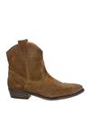Geneve Woman Ankle Boots Military Green Size 11 Soft Leather
