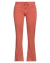 Re-hash Re_hash Woman Jeans Rust Size 32 Cotton, Elastane In Red