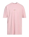 Msgm Man T-shirt Pink Size Xl Cotton