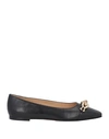 Baldinini Woman Loafers Black Size 6.5 Soft Leather