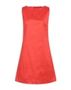 Rossopuro Woman Mini Dress Tomato Red Size M Polyester, Nylon, Elastane
