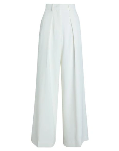 Karl Lagerfeld Woman Pants Ivory Size 8 Polyester, Viscose In White