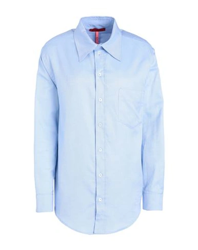 Max & Co . Adr De-coated Woman Shirt Light Blue Size 10 Cotton