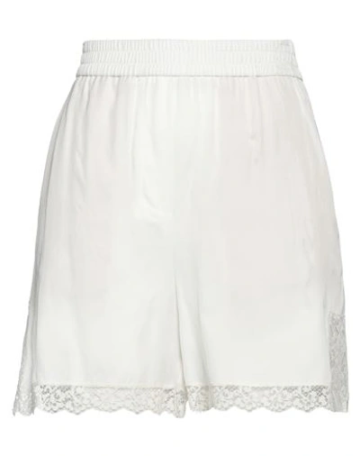 8pm Woman Shorts & Bermuda Shorts Ivory Size S Viscose, Cotton, Polyamide In White