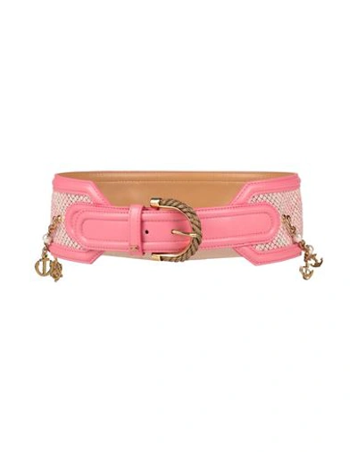 Elisabetta Franchi Woman Belt Pink Size 8 Textile Fibers In Pink