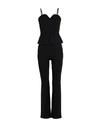 Karl Lagerfeld Sweetheart-neck Tailored Jumpsuit In Black
