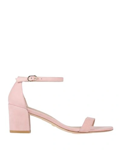 Stuart Weitzman Woman Sandals Light Pink Size 8.5 Soft Leather