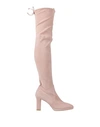 Stuart Weitzman Woman Boot Beige Size 5 Soft Leather In Pink