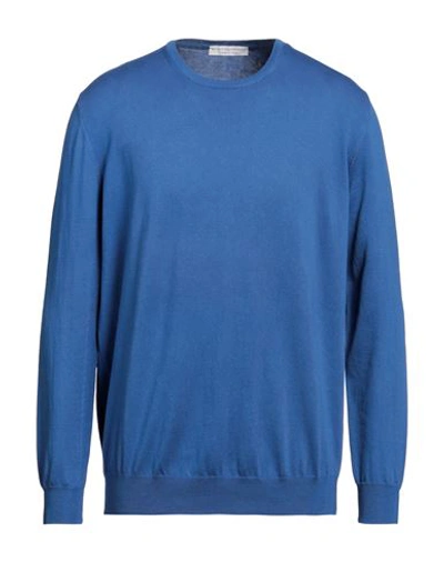 Filippo De Laurentiis Man Sweater Light Blue Size 46 Cotton In Blue