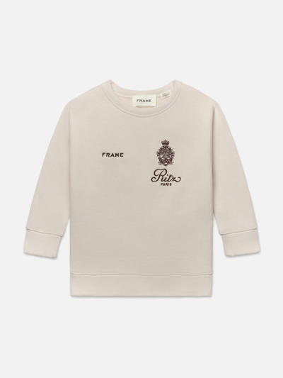 Frame Ritz Kids' Crewneck Sweatshirt In Neutrals