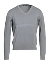 Rossopuro Man Sweater Grey Size 4 Cotton