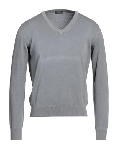 Rossopuro Man Sweater Grey Size 4 Cotton