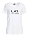 Ea7 Woman T-shirt Off White Size Xxl Cotton, Elastane