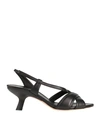 VIC MATIE VIC MATIĒ WOMAN SANDALS BLACK SIZE 8 LEATHER