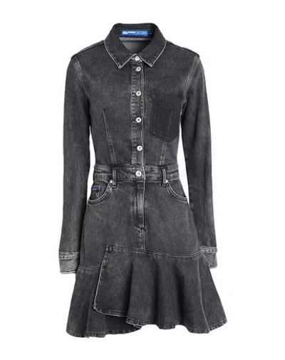 Karl Lagerfeld Jeans Woman Mini Dress Black Size Xl Organic Cotton, Elastane