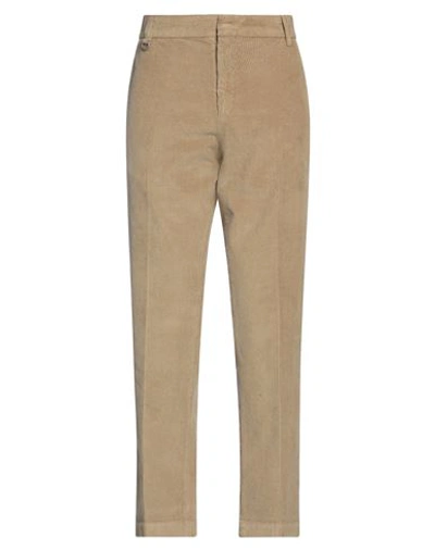 Paolo Pecora Man Pants Sand Size 36 Cotton, Elastane In Beige