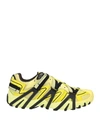 Diesel Man Sneakers Lime Green Size 10 Bovine Leather, Polyester, Polyurethane In Green