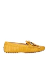 Tod's Woman Loafers Yellow Size 7 Soft Leather