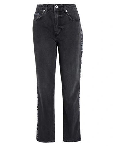Karl Lagerfeld Jeans Woman Denim Pants Black Size 31w-30l Organic Cotton
