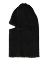 Raf Simons Man Hat Black Size Onesize Mohair Wool, Polyamide, Wool